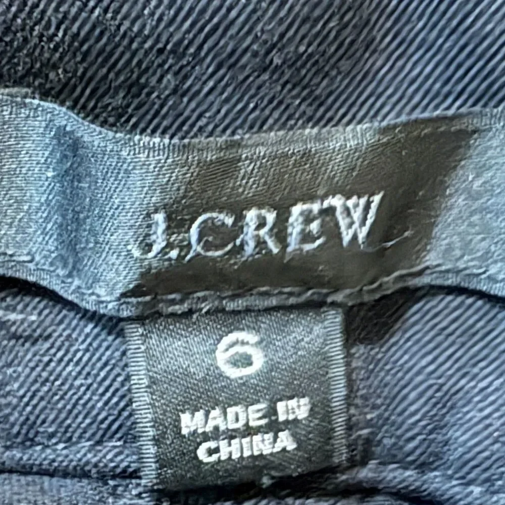 J Crew Womens Size 6 High Rise Crop Black Ankle Pants Style# K2916